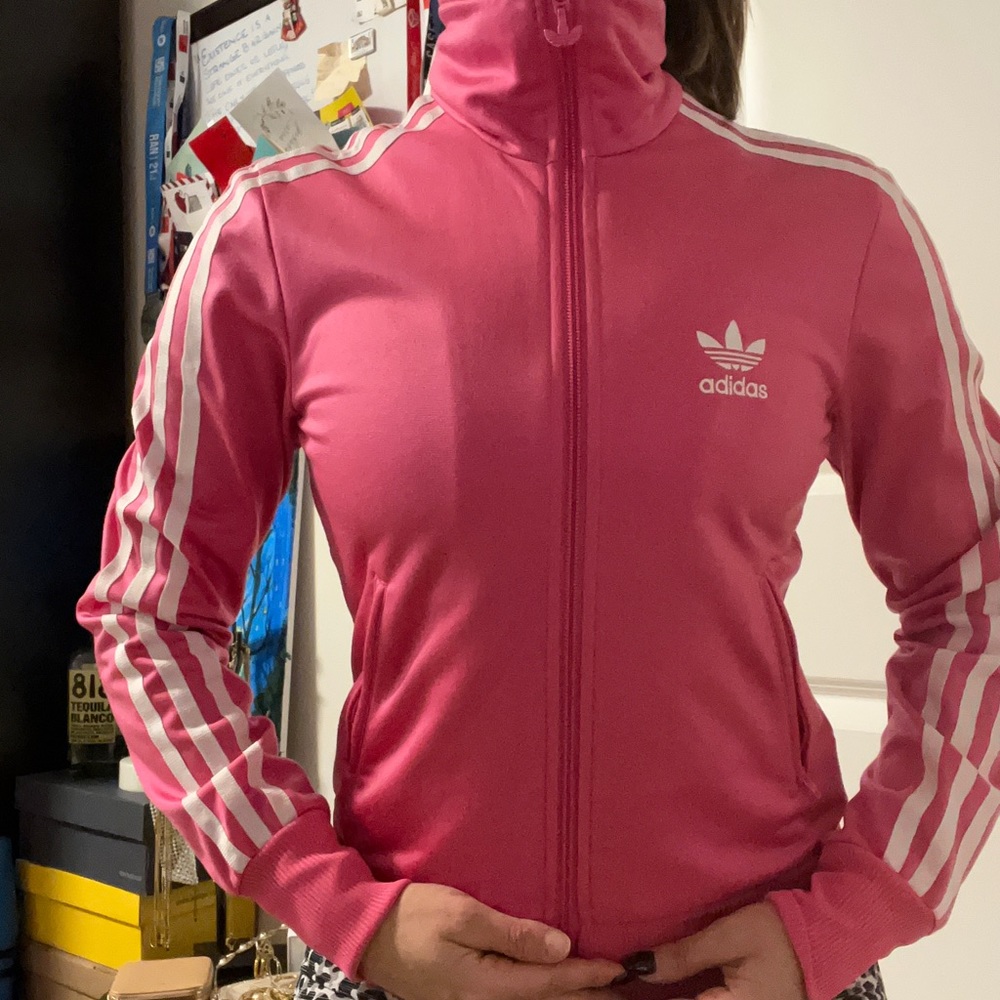 Adidas Pink Track Zip Up